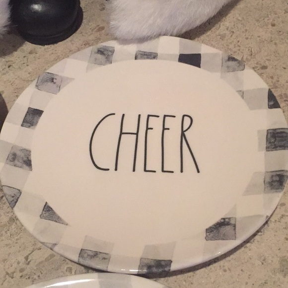 LAST SET: Rae Dunn “Cheer, Joy, Peace & Merry”ceramic plates - Picture 3 of 8